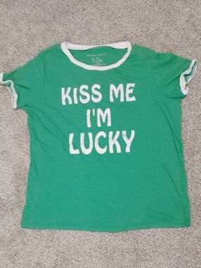 Grayson Threads Green Ringer Tee with White Trim